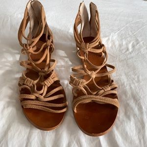 Vince Camuto Suede Flat Sandals, tan